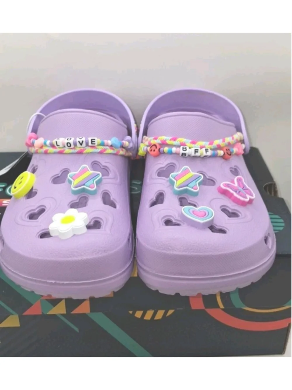skechers foamies girls Size 3 Charming Friends Color Lavender NIB